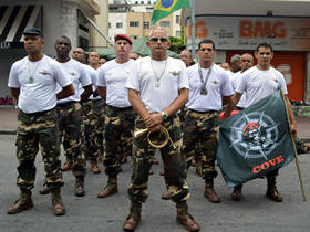 Paraquedistas veteranos do Grupo Audazes do Boot - foto: AsCom PMT