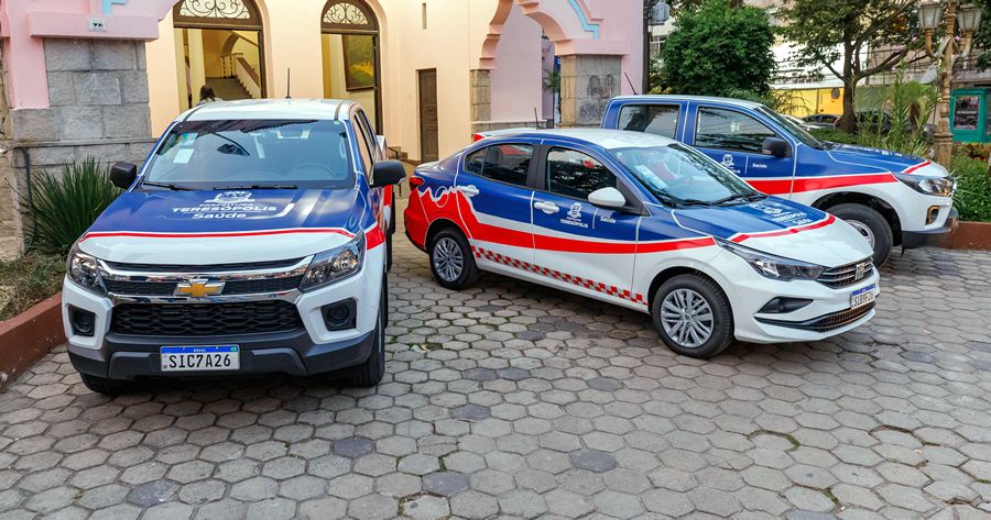 Três novas viaturas para a Secretaria de Saúde de Teresópolis - Foto: AsCom PMT