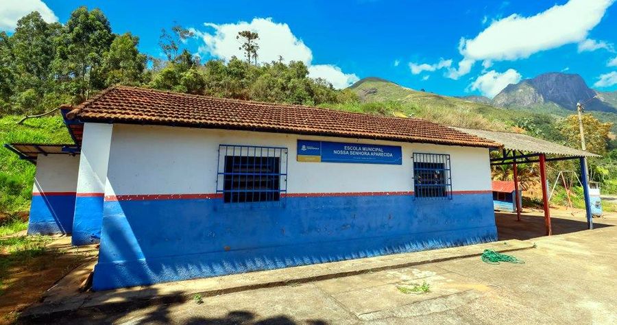 Escola Municipal Nossa Senhora Aparecida, na localidade do Calado, em Vieira - Foto: AsCom PMT
