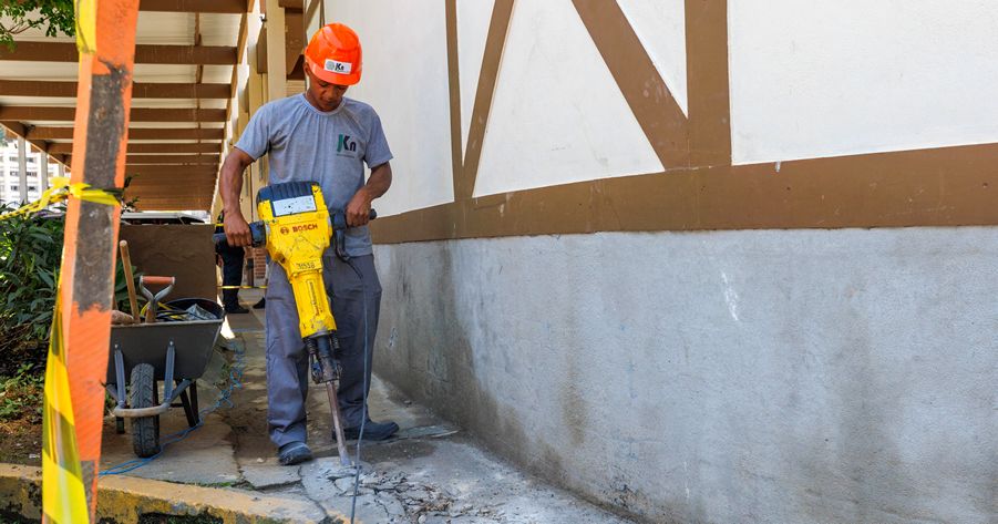 Obra na Rodoviária de Teresópolis - Foto: AsCom PMT