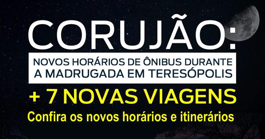 Teresópolis terá novos horários e itinerários de ônibus para atender a população durante a madrugada. Imagem: Divulgação