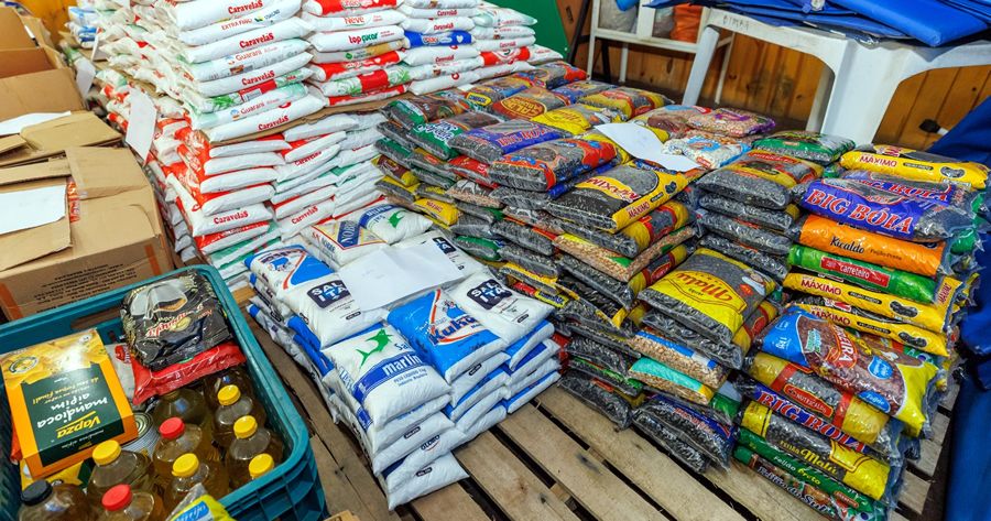 Quase 4 toneladas de alimentos foram arrecadadas em Teresópolis para ajudar as vítimas das enchentes no Rio Grande do Sul - Foto: AsCom PMT
