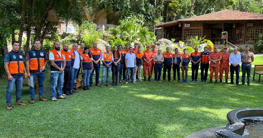 Participantes do Seminário Interno da Coordenadoria Regional da Defesa Civil Serrana I, em Petrópolis - Fonte: PMT