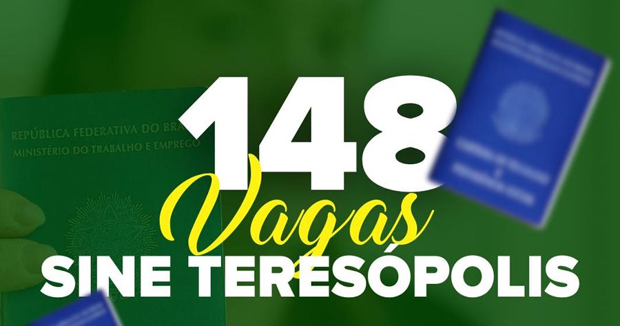 Teresópolis tem 148 oportunidades de emprego - Imagem: divulgação